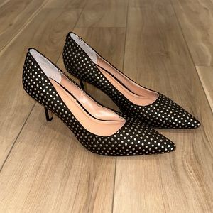 New Women’s Sole Society Brand Size 11 Short Heels Black Dot Print NWOT